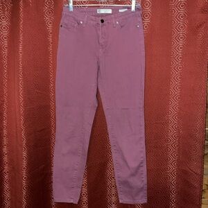 Anne Klein Lt Wine Skinny Ankle Jeans 6